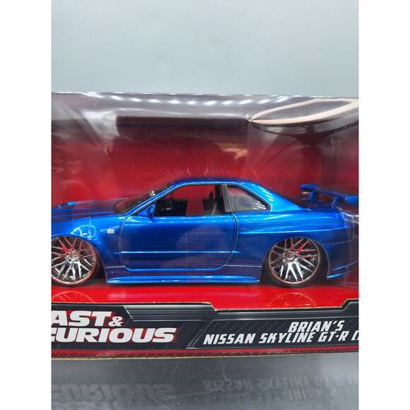 Fast & Furious-Brian's Nissan Skyline GT In Blue. 1:24 Die Cast From Jada Toys. - Picture 3 of 13